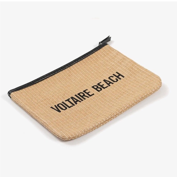 Zadig & Voltaire Beach Woven Clutch bag pochutte wristlet